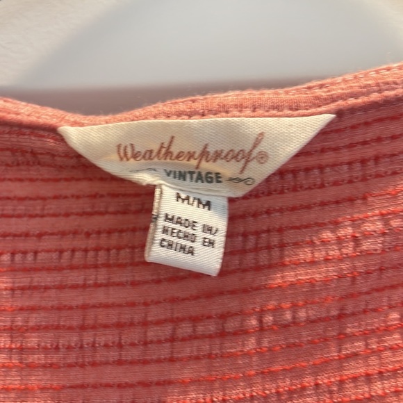 Salmon short sleeve button up with my tie sz M - Picture 2 of 4